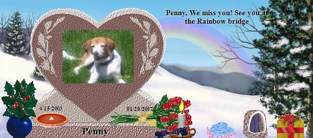 Penny's Rainbow Bridge Pet Loss Memorial Residency Image