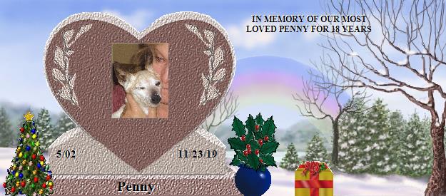 Penny's Rainbow Bridge Pet Loss Memorial Residency Image