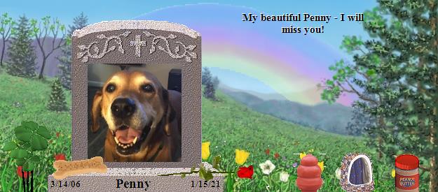 Penny's Rainbow Bridge Pet Loss Memorial Residency Image