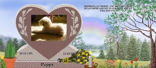 Peppy's Rainbow Bridge Pet Loss Memorial Residency Image