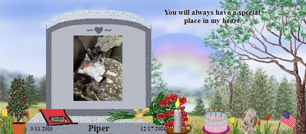 Piper's Rainbow Bridge Pet Loss Memorial Residency Image