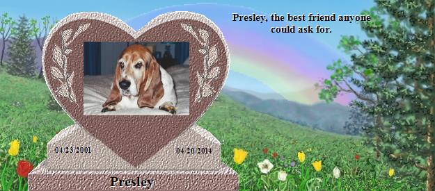 Presley's Rainbow Bridge Pet Loss Memorial Residency Image
