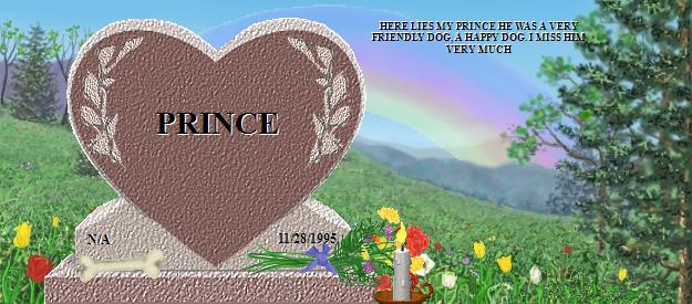 PRINCE's Rainbow Bridge Pet Loss Memorial Residency Image