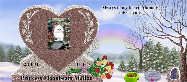 Princess Moonbeam Mallon's Rainbow Bridge Pet Loss Memorial Residency Image