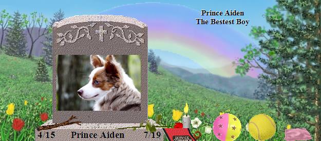 Prince Aiden's Rainbow Bridge Pet Loss Memorial Residency Image