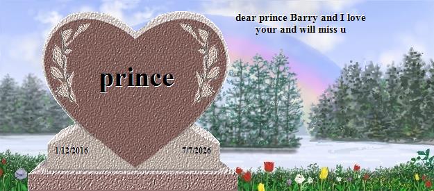 prince's Rainbow Bridge Pet Loss Memorial Residency Image