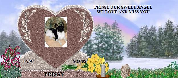 PRISSY's Rainbow Bridge Pet Loss Memorial Residency Image