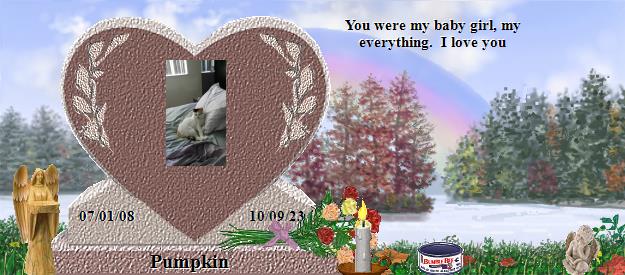 Pumpkin's Rainbow Bridge Pet Loss Memorial Residency Image