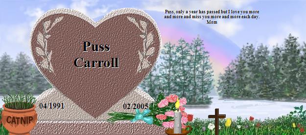 Puss Carroll's Rainbow Bridge Pet Loss Memorial Residency Image