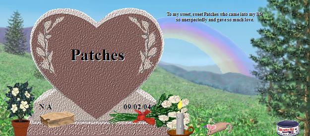 Patches's Rainbow Bridge Pet Loss Memorial Residency Image