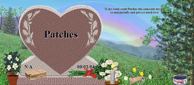 Patches's Rainbow Bridge Pet Loss Memorial Residency Image