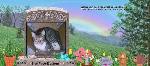 Pee Wee Buttons's Rainbow Bridge Pet Loss Memorial Residency Image