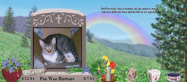 Pee Wee Buttons's Rainbow Bridge Pet Loss Memorial Residency Image