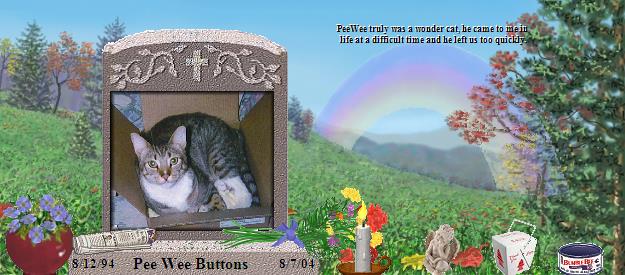 Pee Wee Buttons's Rainbow Bridge Pet Loss Memorial Residency Image