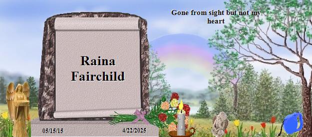 Raina Fairchild's Rainbow Bridge Pet Loss Memorial Residency Image