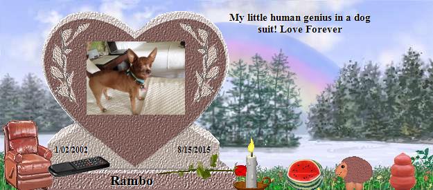 Rambo's Rainbow Bridge Pet Loss Memorial Residency Image
