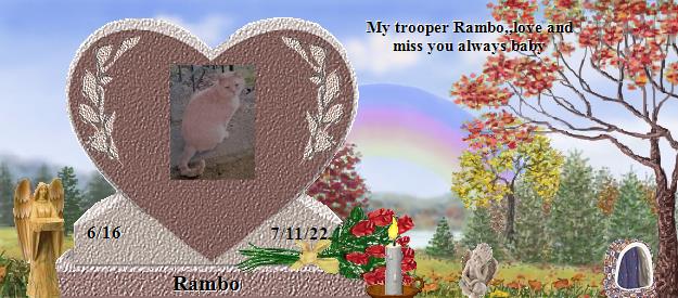 Rambo's Rainbow Bridge Pet Loss Memorial Residency Image