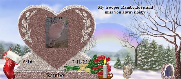 Rambo's Rainbow Bridge Pet Loss Memorial Residency Image