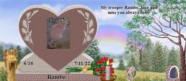 Rambo's Rainbow Bridge Pet Loss Memorial Residency Image
