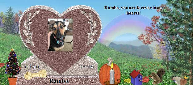Rambo's Rainbow Bridge Pet Loss Memorial Residency Image