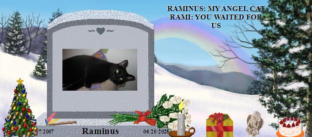 Raminus's Rainbow Bridge Pet Loss Memorial Residency Image