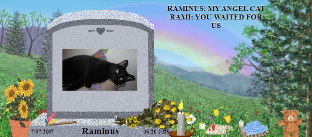 Raminus's Rainbow Bridge Pet Loss Memorial Residency Image