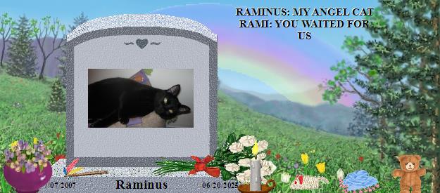 Raminus's Rainbow Bridge Pet Loss Memorial Residency Image