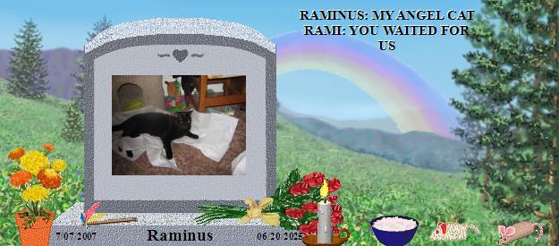 Raminus's Rainbow Bridge Pet Loss Memorial Residency Image