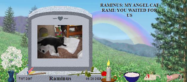 Raminus's Rainbow Bridge Pet Loss Memorial Residency Image