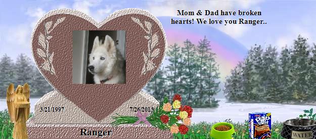 Ranger's Rainbow Bridge Pet Loss Memorial Residency Image