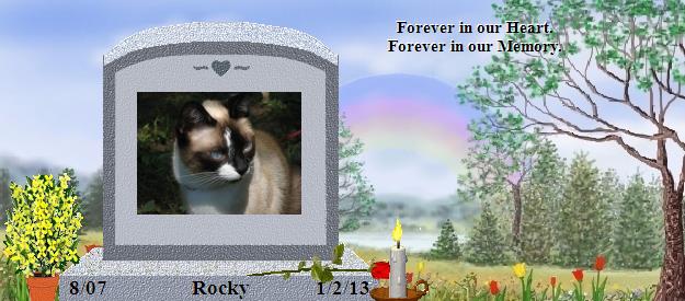 Rocky's Rainbow Bridge Pet Loss Memorial Residency Image