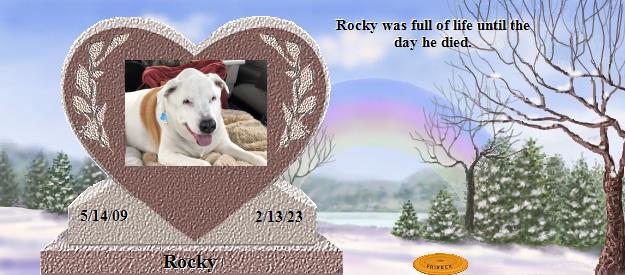 Rocky's Rainbow Bridge Pet Loss Memorial Residency Image