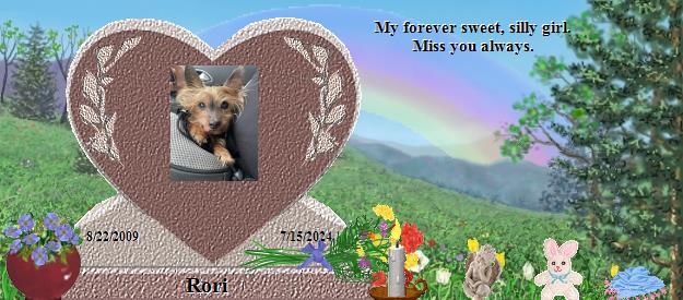 Rori's Rainbow Bridge Pet Loss Memorial Residency Image