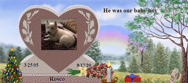 Rosco's Rainbow Bridge Pet Loss Memorial Residency Image