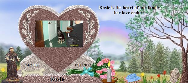 Rosie's Rainbow Bridge Pet Loss Memorial Residency Image