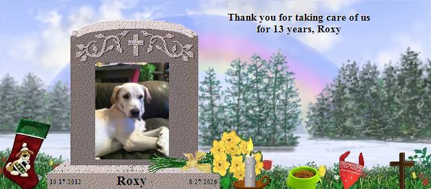Roxy's Rainbow Bridge Pet Loss Memorial Residency Image