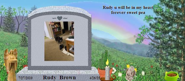 Rudy  Brown's Rainbow Bridge Pet Loss Memorial Residency Image