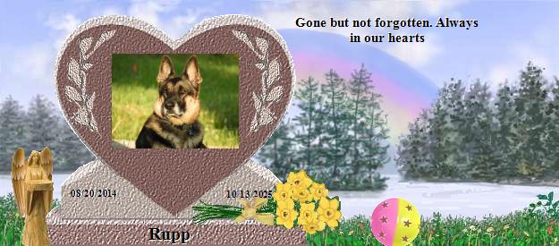 Rupp's Rainbow Bridge Pet Loss Memorial Residency Image