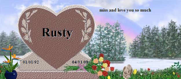 Rusty's Rainbow Bridge Pet Loss Memorial Residency Image