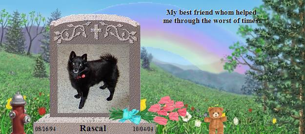 Rascal's Rainbow Bridge Pet Loss Memorial Residency Image