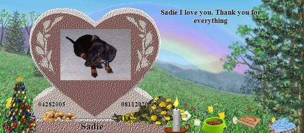 Sadie's Rainbow Bridge Pet Loss Memorial Residency Image