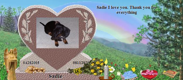 Sadie's Rainbow Bridge Pet Loss Memorial Residency Image