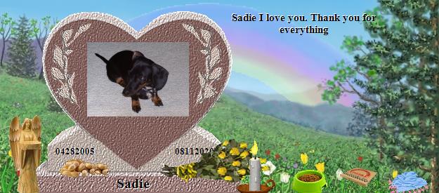 Sadie's Rainbow Bridge Pet Loss Memorial Residency Image