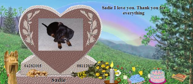 Sadie's Rainbow Bridge Pet Loss Memorial Residency Image