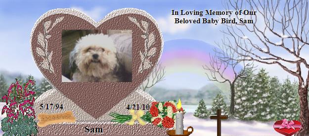 Sam's Rainbow Bridge Pet Loss Memorial Residency Image