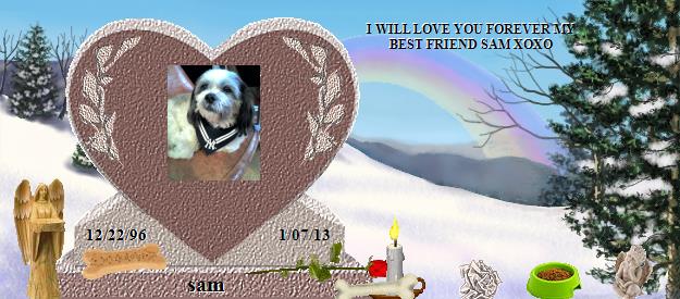 sam's Rainbow Bridge Pet Loss Memorial Residency Image