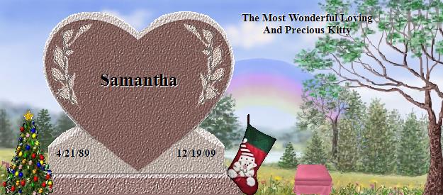 Samantha's Rainbow Bridge Pet Loss Memorial Residency Image