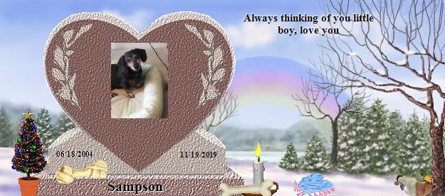 Sampson's Rainbow Bridge Pet Loss Memorial Residency Image
