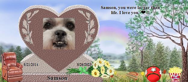 Samson's Rainbow Bridge Pet Loss Memorial Residency Image