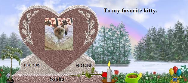 Sasha's Rainbow Bridge Pet Loss Memorial Residency Image